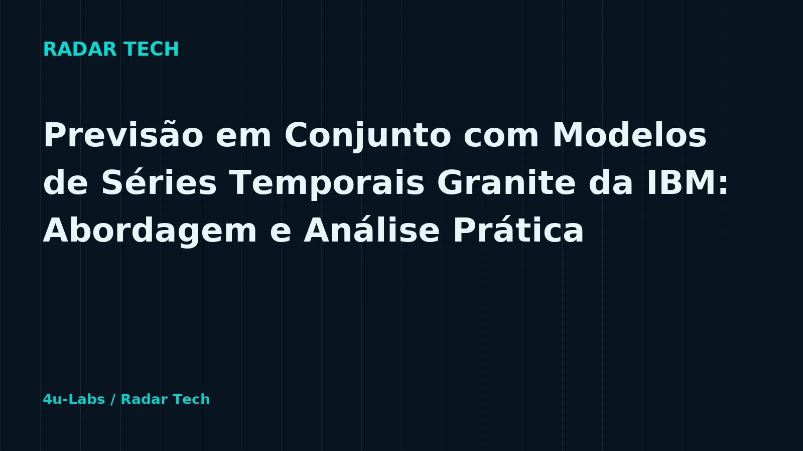 Radar Tech editorial illustration: Ensemble Forecasting with IBM Granite Time-Series Models: Approach and Practical Analysis
